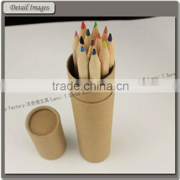 12 Pcs Natural Wood Drawing Color Pencil Set In Tube