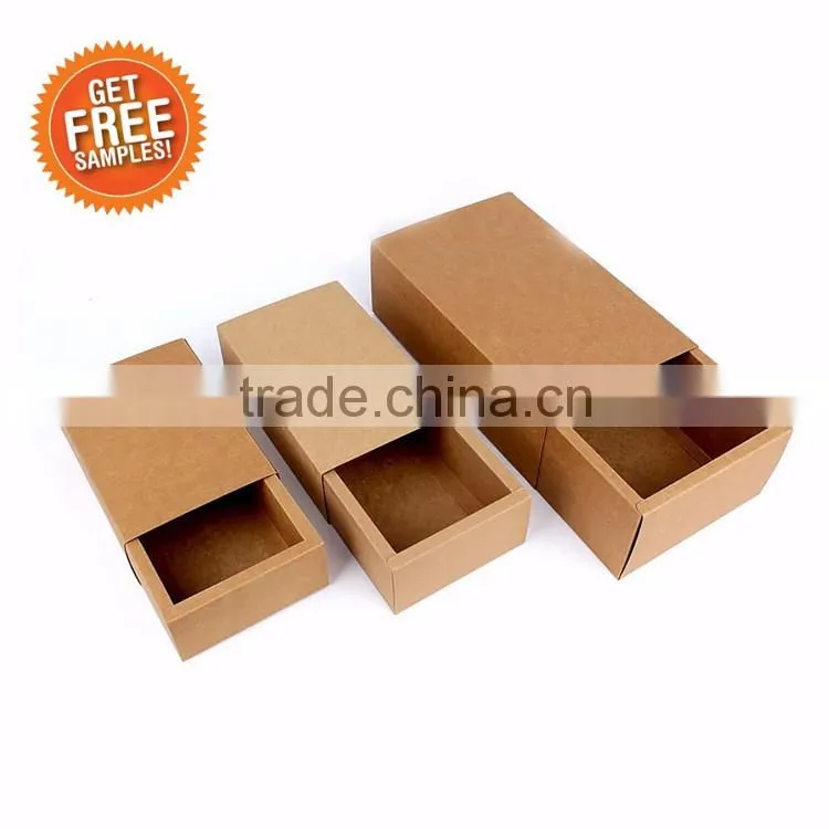 Luxury custom printed recyclable brown kraft paper gift box
