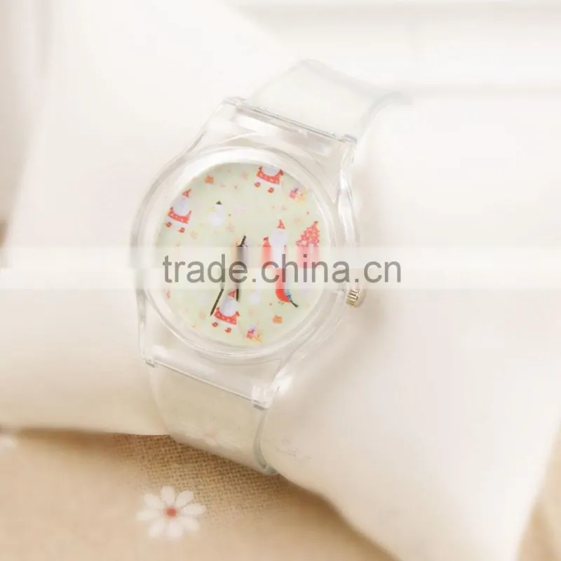 Stock!Fashion High Quality New Arrival Cheap Simple Transparent Plastic Wrist Watch for Gift