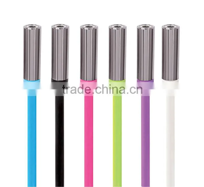 High Quality Metal Cover Flat 3.5mm Male to Female Audio Extension Cable-Blue