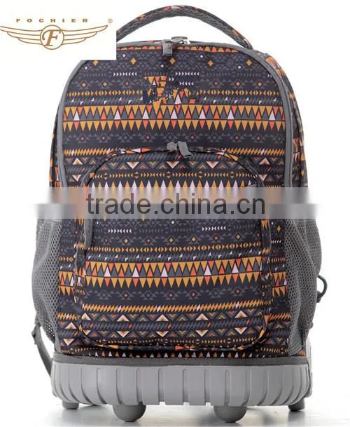 Durable trolley backpack with wheels