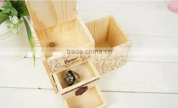 2015 in china hot selling wooden pen container brush pot