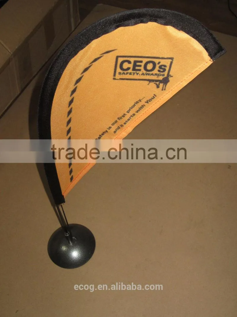 2015 new customized feather mini table flags banner