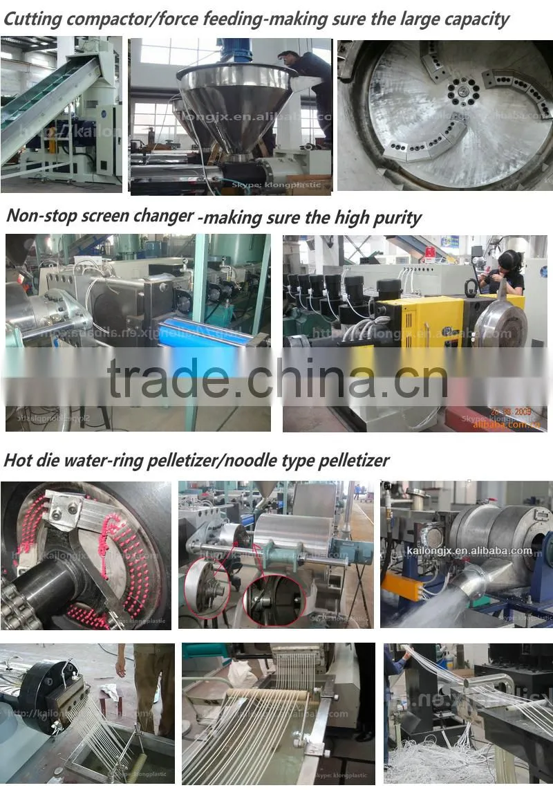 high effect waste plastic film granule making machine for sale