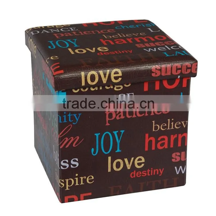 home furniture storage ottoman leather folding stool