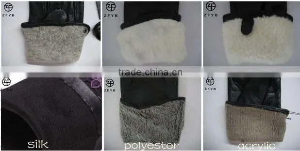 2016 new fashion men's sheepskin leather driving gloves