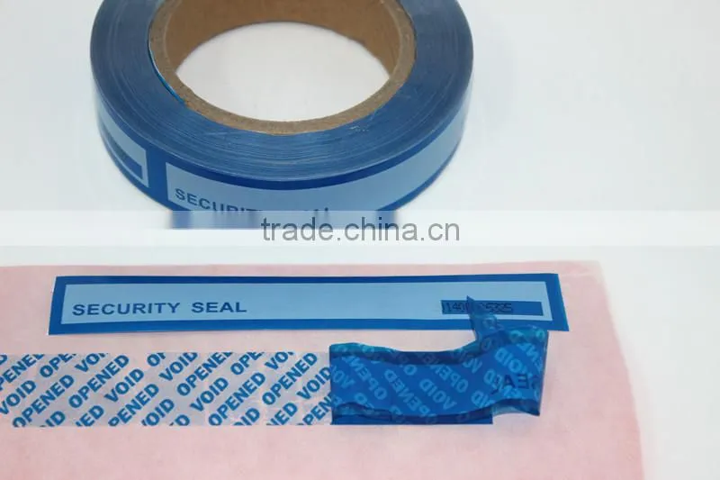 Tamper proof security carton sealing tape