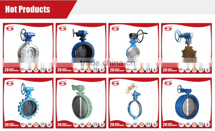 High Performance 304/316 Pneumatic Wafer Type hard sealing butterfly valve