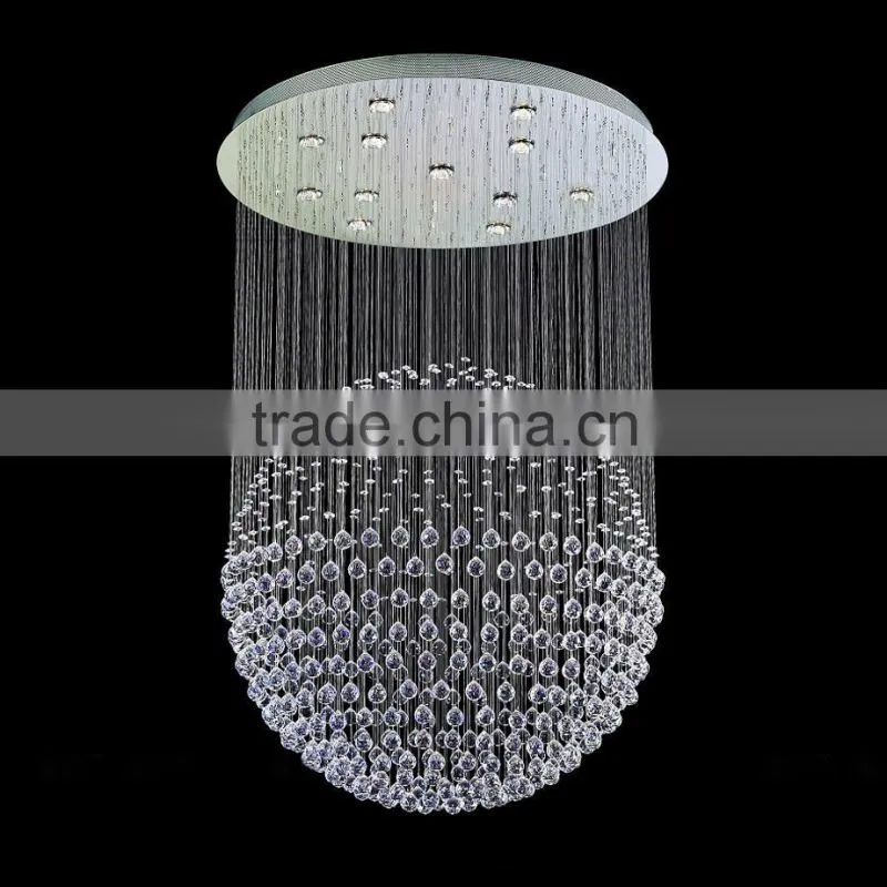 Stainless steel crystal ball chandelier lights