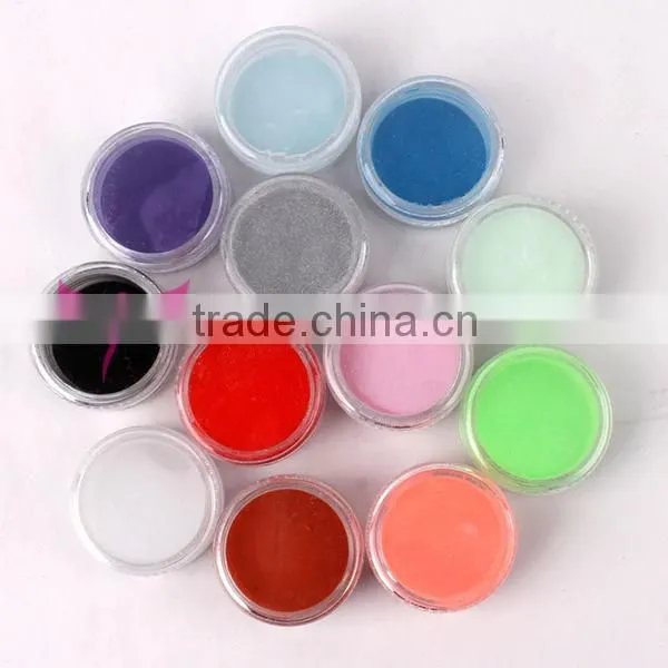 Easam 12 Color Acrylic UV Gel Nail Art Glitter Dust Powder