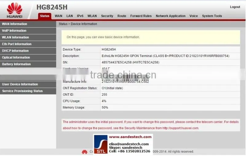 Huawei HG8245H with external antenna GPON ONT updated version Huawei HG8245 HG8245A HG8345R