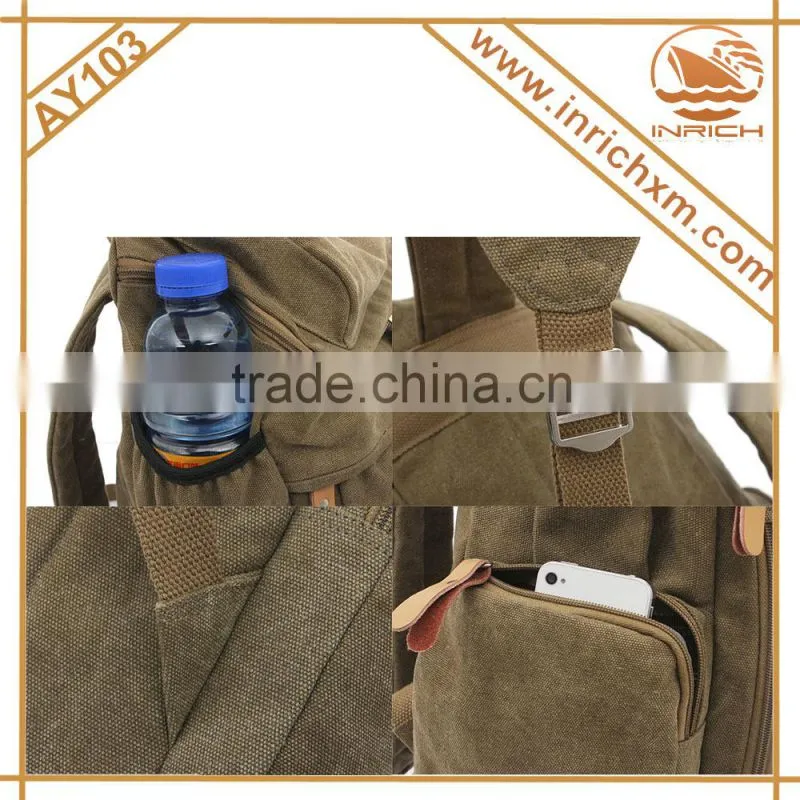 Wholesale Vintage Canvas Hiking Backpack,Rucksack