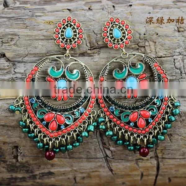 small moq boho hanging top design earring, latest earring design