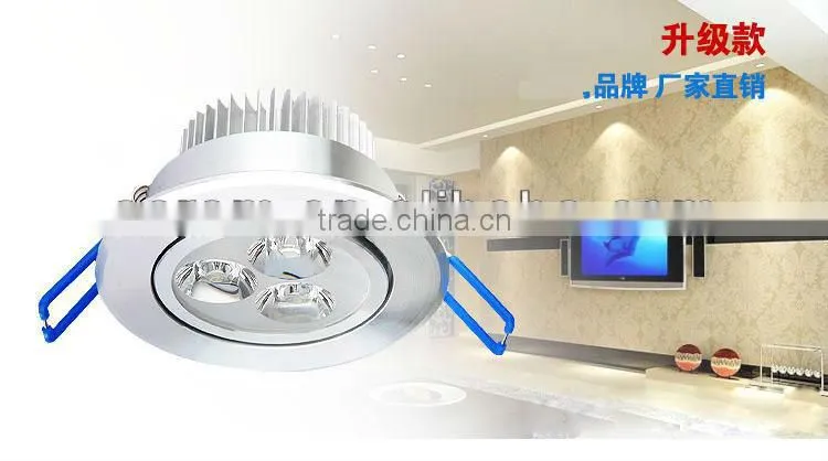 Brush Aluminum High Power 5*3W 15W 220V Gimble Recessed Dimmable Square Led Celling Light 10w led downlight
