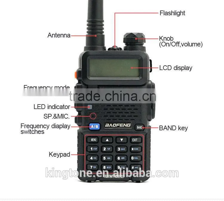 best handheld ham radio 7W baofeng uv5r baofeng two way radio