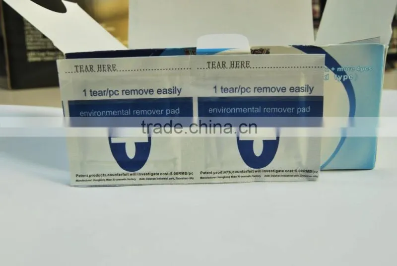 OEM Plastics lid package Nail Art Polish Remover Wet Wipes for ladies