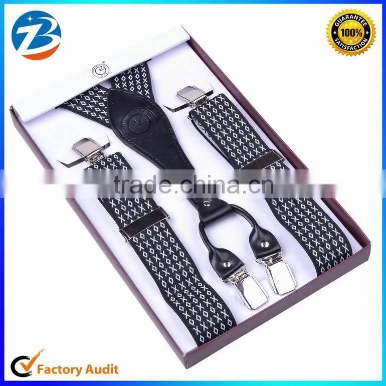 Hot Promotional Gift Jacquard Design Mens Suspender