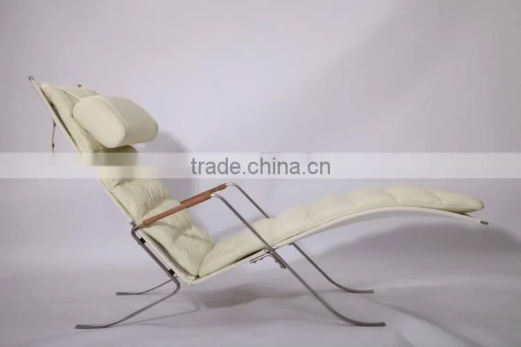 Wholesale floor lounge chair FK87 lounge chair grasshopper white leather