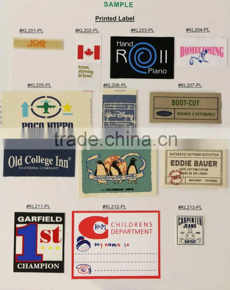 Merrow Border Garment Woven Label Computerized Damask Neck Label