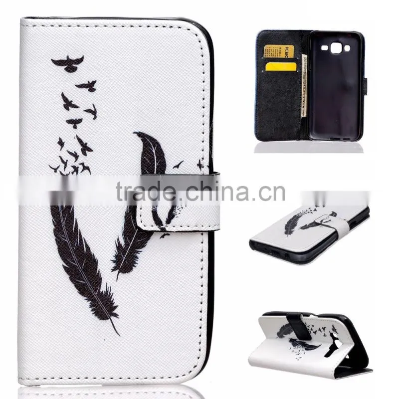 Fashion Lovely Color Printing Leather Wallet Case Cover For Samsung Galaxy J5