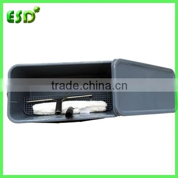 ESD Plastic Rectangular Bucket With Lid,Window Cleaning Bucket