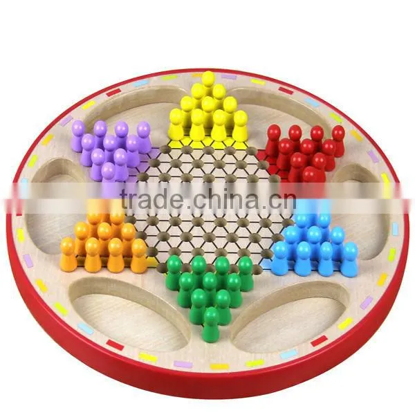 Multi colour wooden chess game toy for kids