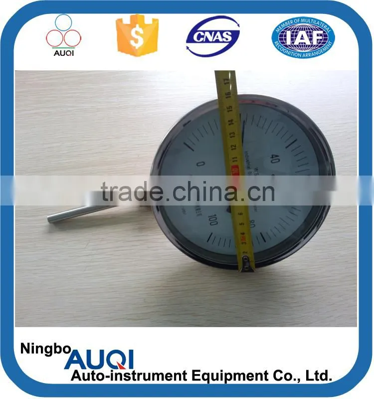 Dia 170mm measure plate industrial marine bimetal thermometer, radial type thermostat bimetal, 100 adjustable bimetal thermostat