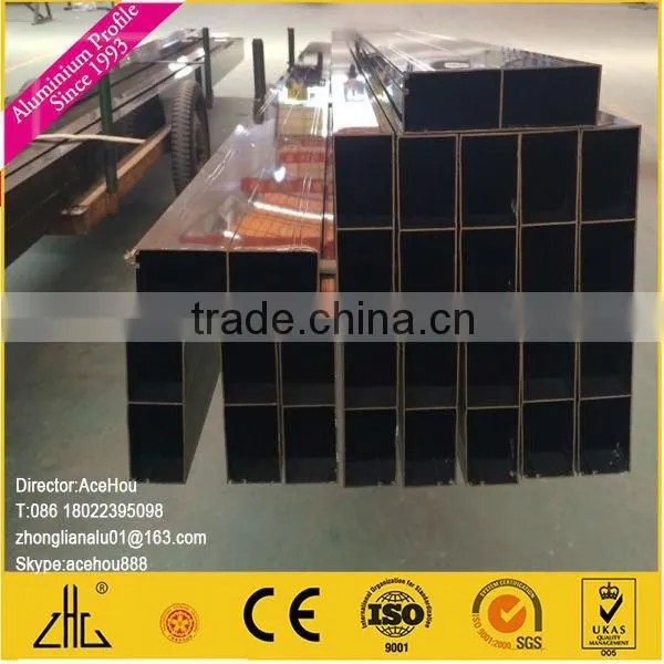 WOW!!!20 years Curtain wall powder coating extruded aluminium profiles /powder coat anodized aluminum