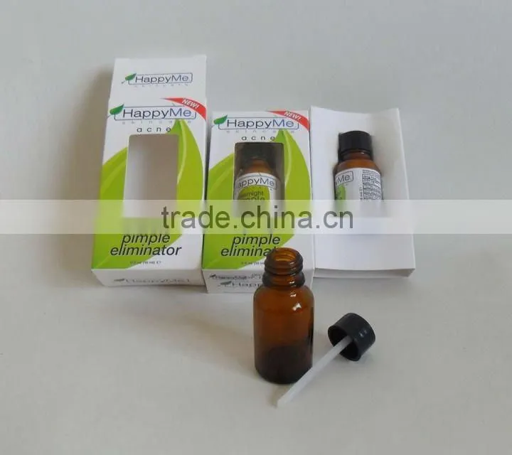 15ml amber glass pharm bottle with rod cap