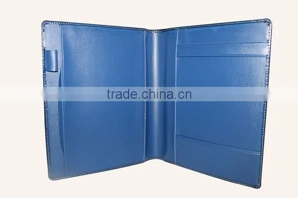 A4 zip pu leather portfolio with calculator and notepad