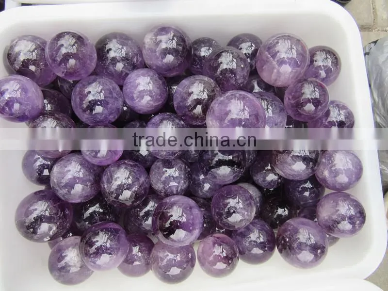 Customed charming natural quartz amethyst Crystal Ball/Sphere