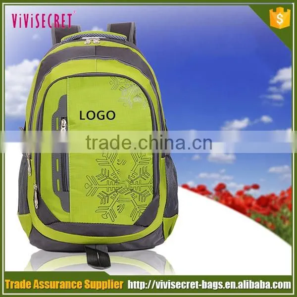 Comfortable design nylon pink quilted school backpack for college student