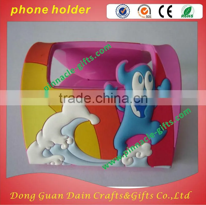 soft pvc lovely mobile phone holder