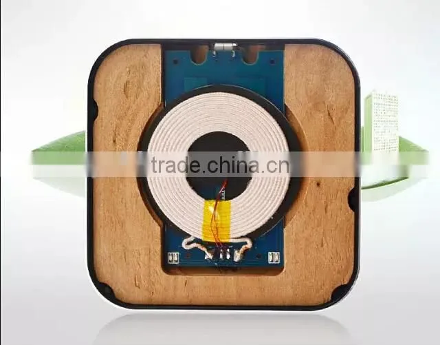 100% eco-friendly and high quality wooden wireless charger wood qi wireless charger pad