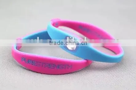 rubber wristband pure strength silicone bio magnetic bracelet