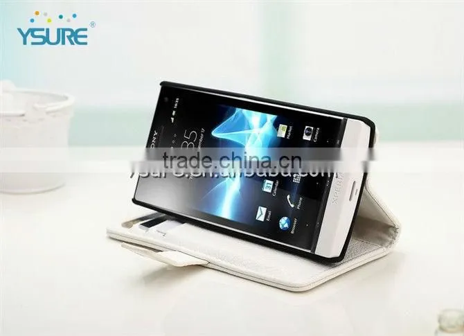Wallet Stand Leather case for Sony LT26i (Xperia S) Multi-color