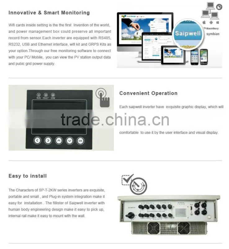 2014 hot sale wind solar hybrid inverters SP-T-13KW