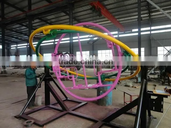 Outdoor thrilling rides human gyroscope standing human spaceball gyroscope rides for sale