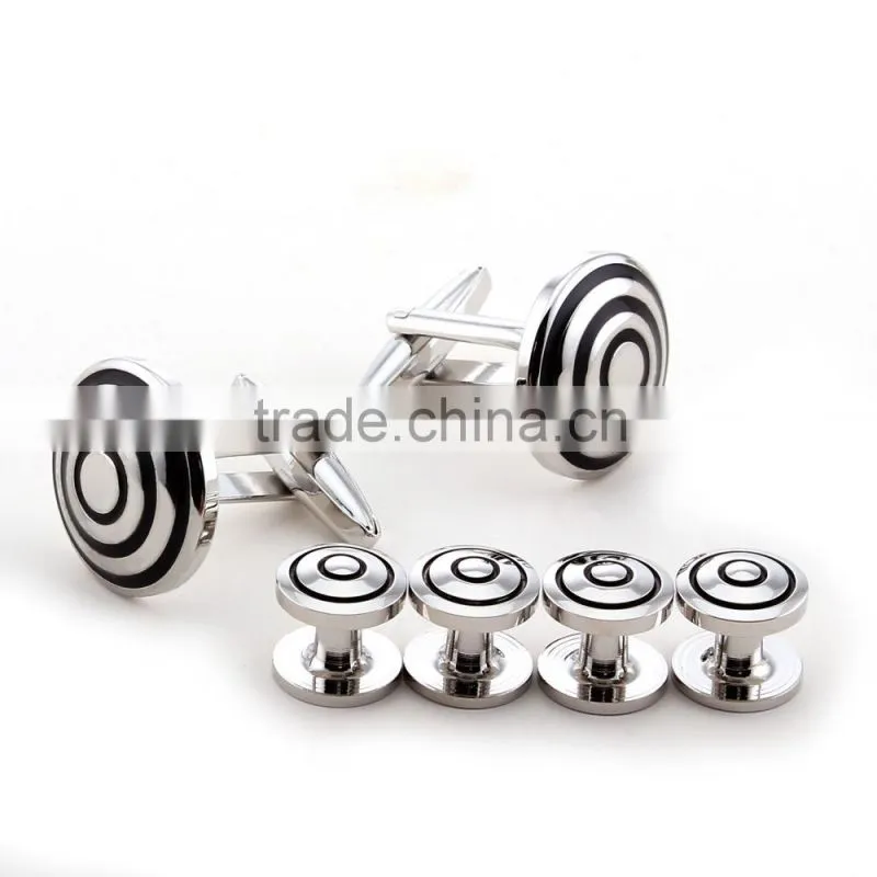 2015 enamel wedding cufflinks and studs for clothing