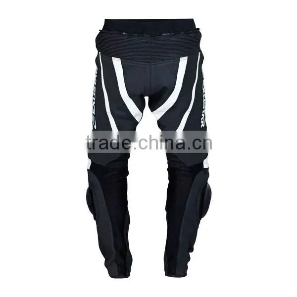 Two-piece stylish, elbow protectors motorcycle leather suit