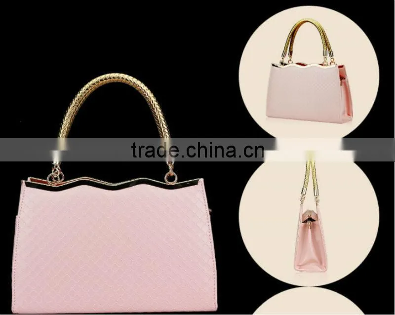 New fashion women PU handbag hard leather handbag
