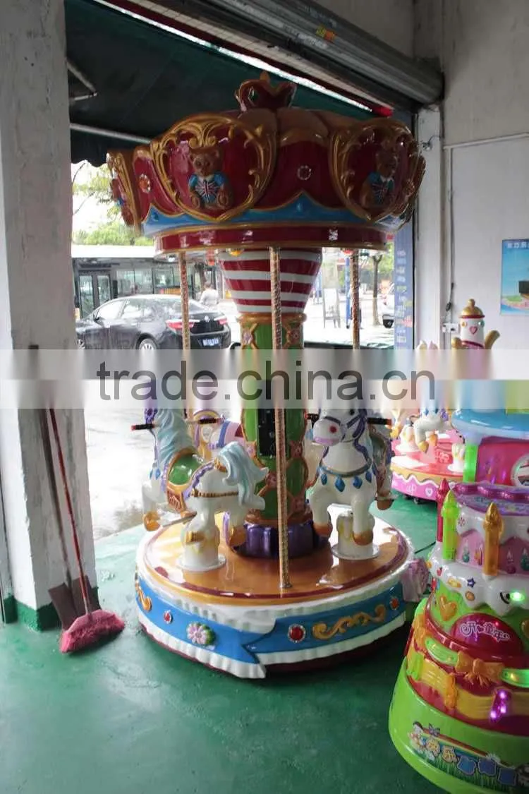 Newest Carousel games for kids ride on horse amusement park rides coin pusher arcade game machine for sale