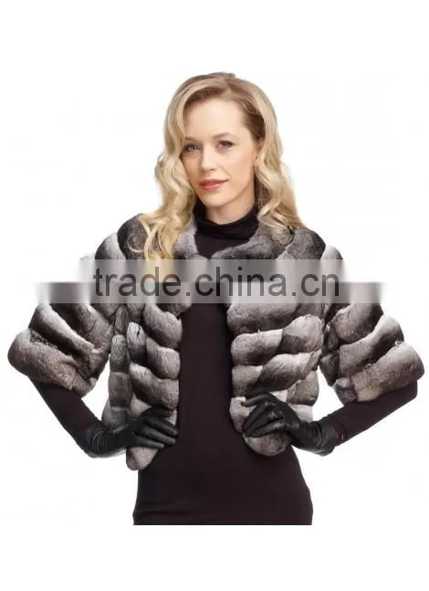 2015 winter genuine rex rabbit fur coat RR01