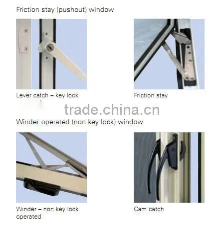 Energy efficiency aluminum swning windows drawing