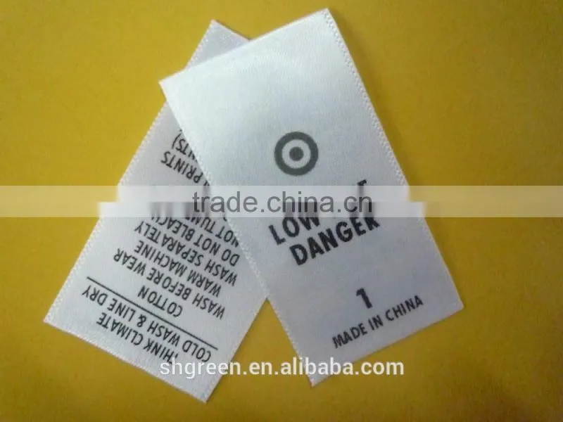 Little bird woven edge clothing printing neck label