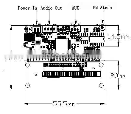 PA amplifier mp3 module , power amplifier MP3 module , portable speaker mp3 module