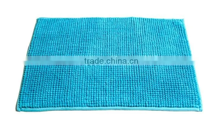 non skid SEBS back washable chenille mat