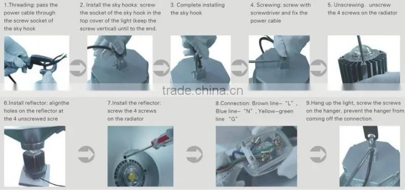 Energy Saving Lamp Examples Of Alloys 80W Led High Bay Lighting Lamp