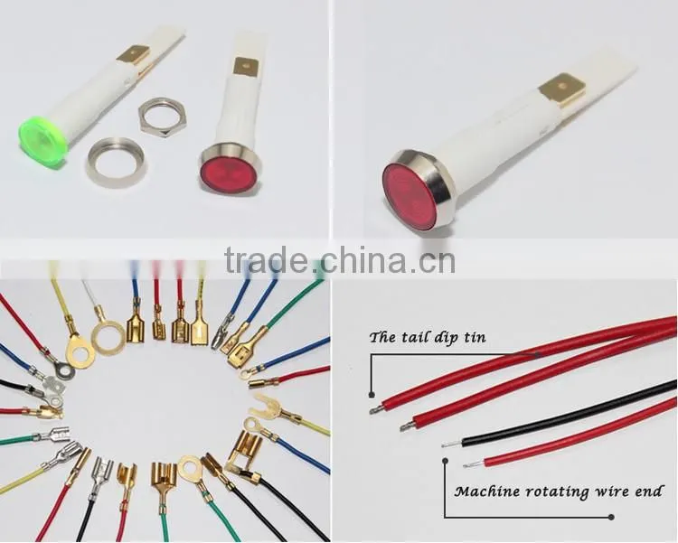 waterproof plastic 10mm blue color 12VDC LED signal lamp for oven
