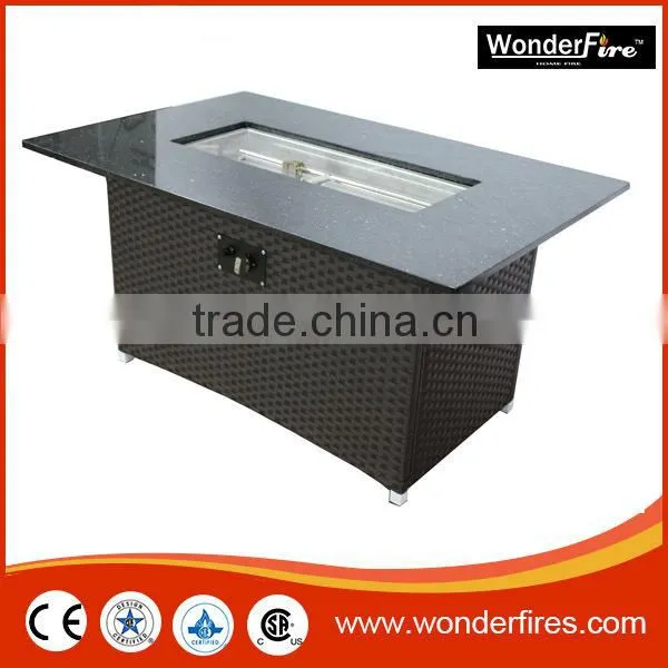 Outdoor fire pit table/patio heater/ball valve/SUS burner ststem/fireglass/NG conversion kit